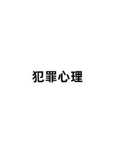 犯罪心理封面