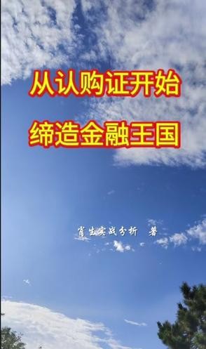 从认购证开始缔造金融王国封面